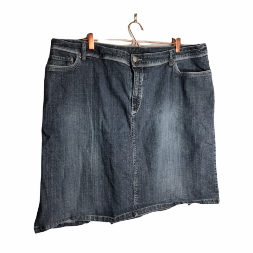 Venezia | Double Thigh Slit Back Denim Mini Skirt